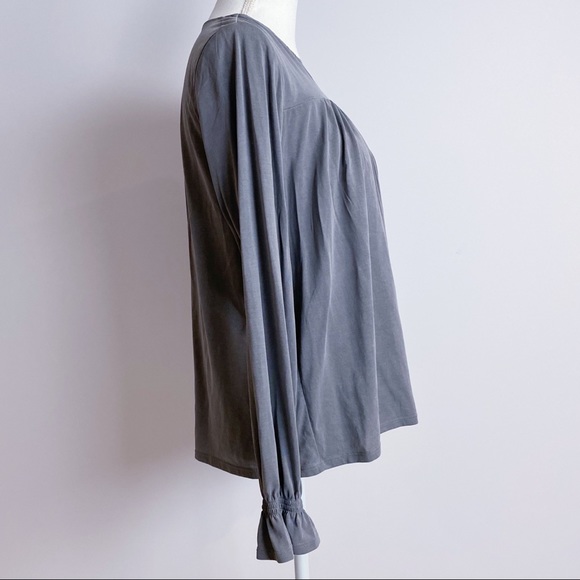 Lucky Brand Long Sleeve Top, Gray, M - Picture 4 of 12